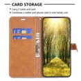 thumbnail image 4 of Nalacover Premium Denim Canvas Case For Galaxy A32 5G Wallet Case with [RFID Blocking] Card Slot Kickstand Magnetic Closure Leather Flip with Strap Phone Cover For Samsung Galaxy A32 5G, Blue, 4 of 8