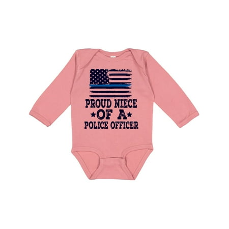 

Inktastic Police Officer Proud Niece Gift Baby Girl Long Sleeve Bodysuit