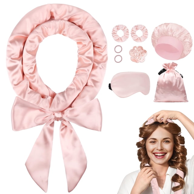 Set de satén nocturno Heatless Curlers Ystrybo Heatless Curls