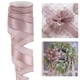 thumbnail image 1 of Cinta Alambre Satinada con Raya Transparente de 2,5" en Rosa Polvoriento - 9 m, 1 of 6