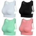 thumbnail image 1 of Women‘s Medium Support Cross Back Wirefree Removable Cups Yoga Sport Bra, 1 of 12