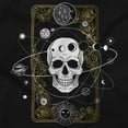 thumbnail image 2 of Tarot Celestial Skull Solar System Plus Size Long Sleeve Graphic Tee Shirt Brisco Brands 2X, 2 of 5