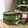 thumbnail image 1 of HLONK Wreath Storage Container， Stacking Christmas Wreath Storage Bags With Zipper And Handles Holiday Wreaths Storage Holder, 1 of 4
