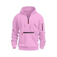 thumbnail image 3 of JAJAHO Cargo Hoodies For Kids Boys Quarter Zip Long Sleeve Hooded Sweatshirts With Zipper Pockets 5-16Y, 3 of 7