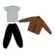 thumbnail image 2 of Traje de chaqueta y pantalón Hugo para muñeco 1:6 marrón, 2 of 10