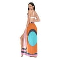 thumbnail image 3 of FORMRS Womens Beach Sarong Semi-Sheer Bikini Wrap Skirt Swimsuit Cover-ups, Orange Circle, 3 of 7