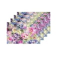 thumbnail image 4 of MKHERT Bright Watercolor Hydrangea Rose Flowers Placemats Table Mats for Dining Room Kitchen Table Decoration 12x18 inch,Set of 4, 4 of 4