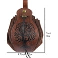thumbnail image 5 of Bolsa de Piel sintética medieval WEIHJMXG con cordón 7 pulgadas, 5 of 5