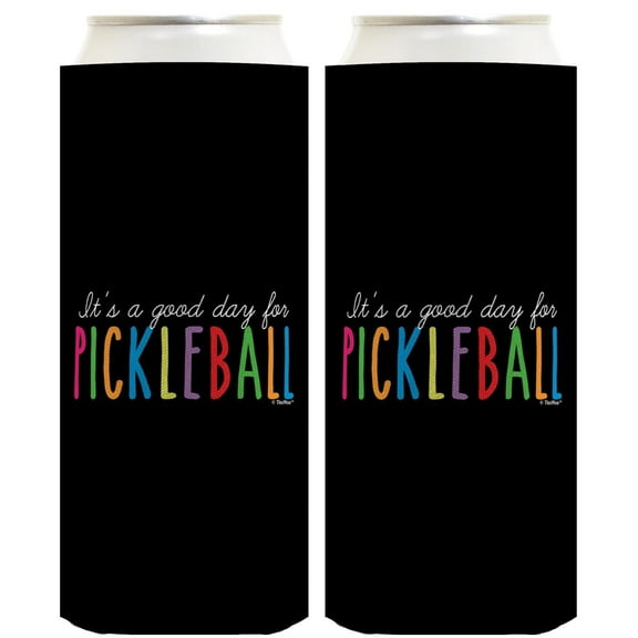Pickleball Accessories For Women It's A Good Day For Pickleball 2-Pack Ultra Slim Can Thermocoolers