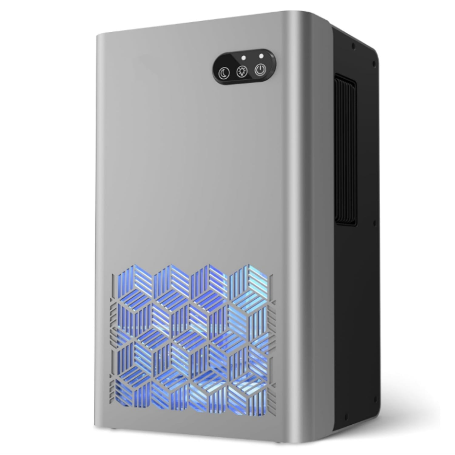 Dehumidifier for Home, 1000 sq.ft Dehumidifiers for Basement Bedroom Bathroom with 95 OZ Water Tank, Auto Shut Off 7 Colors LED Light, Silver