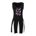 thumbnail image 3 of WILLBEST Robes Baddie pour Femmes, Robe Maxi Imprimée à Col Rond Rayé, 3 of 3