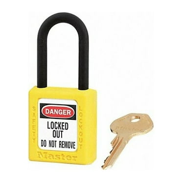 Master Lock Lockout Padlock,KA,Yellow,1-3/4"H,PK6 406KAS6YLW
