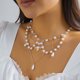 thumbnail image 3 of Collar de perlas artificiales para mujer, collar sencillo y bonito, colgante en capas exquisito a la moda, con cuentas, elegante, 3 of 5