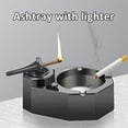 thumbnail image 2 of Stainless Steel Ash Tray with Forever Match Lighter, No Oil, Great Gift for Men, 2 of 5