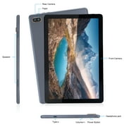 Veidoo 10.1 Tablet, Octa-Core Processor,8(4+4)GB RAM, 128GB, Android 13, Wi-Fi 6 Tablets with Gray Cover