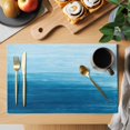 thumbnail image 2 of Sky Blue Placemats Set of 6 Oil Painting Texture Place Mats Table Mats Kitchen Dining Home Outdoor Party Table Decoration, 2 of 9