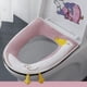 thumbnail image 3 of Cubierta de asiento de inodoro de pato amarillo lindo asiento de inodoro de dibujos animados suave felpa lavable duradera, 3 of 5