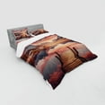 thumbnail image 2 of Ambesonne Lake Bedding Set 4 Pcs, Mesmerizing Sunset Mountains, King, Salmon Purple Grey, 2 of 2