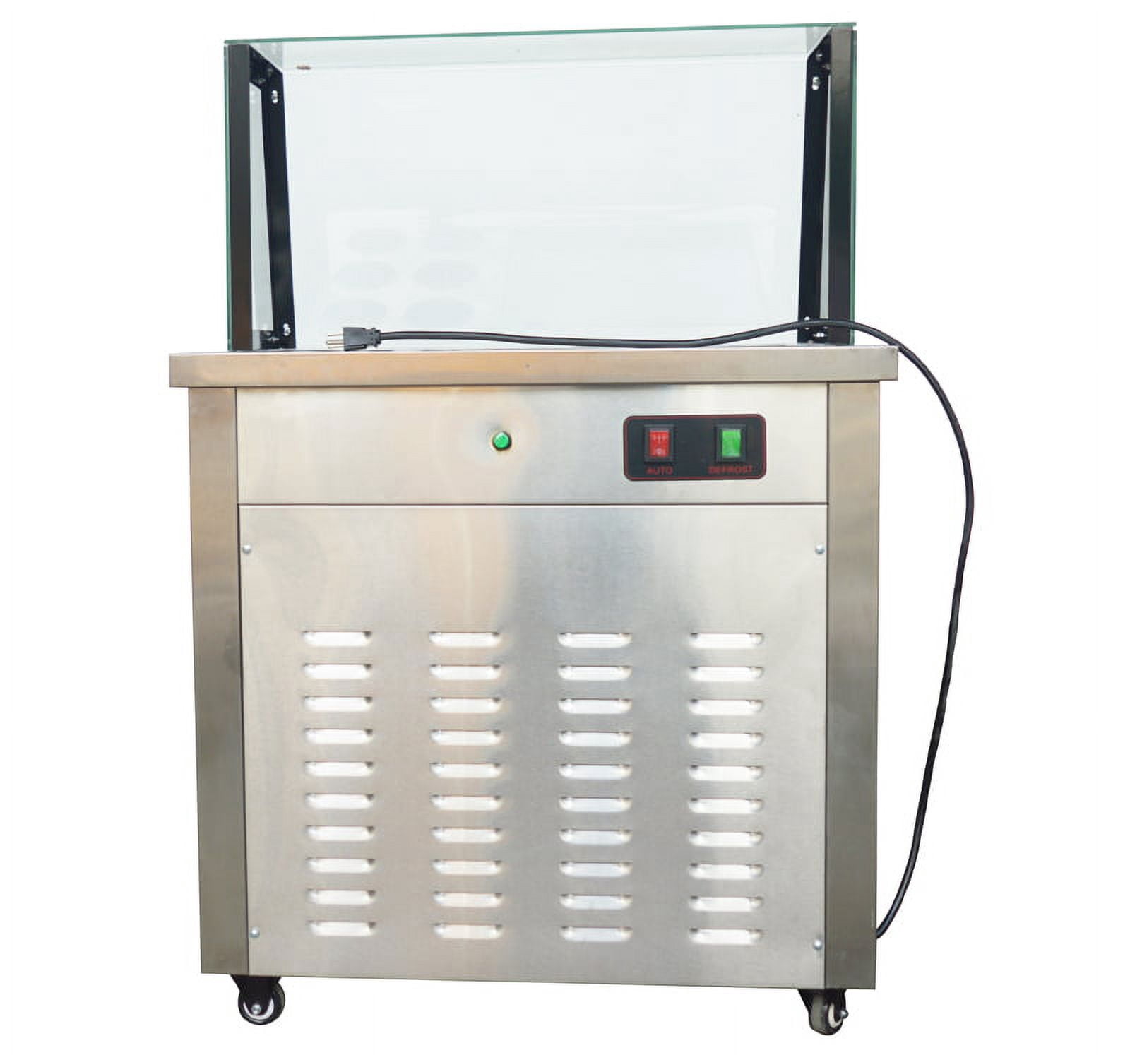 Commercial Ice Cream Maker Fried Ice Cream Roll Machine Instant Stir Roll Yogurt Dessert Machine with Dust Cover
