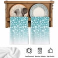 thumbnail image 6 of Weeping Flowers Kitchen Towels Set of 4, Teal Ombre Spring Floral Botanical Art Soft Microfiber Dish Towels, Absorbent Quick-Dry Washable Dishcloths for Kitchen Cleaning, Drying Dishes, 18x28 Inches, 6 of 9
