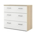 thumbnail image 4 of Home Square Space 4 Piece Bedroom Set, Oak and White, Includes 8 Drawer Dresser, 3 Drawer Chest, 4 of 30