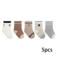 thumbnail image 2 of LYMAYTER Baby Toddler Soft Mid-Calf Socks 5-Pack Unisex for Ages 0-5 Years Comfortable Wear‌, 2 of 8