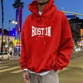 thumbnail image 3 of MHFRRA Sudadera con Capucha y Estampado de Letras para Una Comodidad Elegante y Uso Diario Rojo, 3 of 5