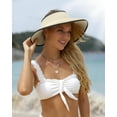 thumbnail image 4 of Women Wide Brim Straw Visor, Foldable Ponytail Sun Hat UPF 50+, 4 of 9