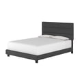 thumbnail image 5 of Boyd Sleep Sicily Upholstered Linen Tri Panel Platform Bed Frame with Headboard, Twin, Black, Foundation or Headboard NOT Required, 5 of 7