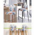 thumbnail image 5 of Orange Navy Blue Coral Bar Stool Covers Set of 6, Summer Beach Coastal Ocean Wooden Stretch Washable Bar Chair Covers with Backs, Removable Pub Counter Height Chair Cover for Kitchen Dining Room Cafe, 5 of 7