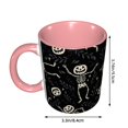 thumbnail image 2 of Halloween Coffee Mug, halloween skull leaf Ceramic Tea Cups Halloween Party Cups for Hot/Cold Beverages, Cute Coffee Cups for Kitchen Holiday Gift Coffee Bar Accessories, 2 of 6