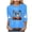 Blue_1, variant on Godom Halloween Shirts Pumpkin Shirt Women Cute Ghost Blouse Casual Fall Graphic 3/4 Sleeve Tee Tops