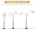 thumbnail image 6 of Modern Arc Floor Lamp With 3 Hanging Drum Shaped Lampshades Adjustable  Stylish For Living Room Bedroom, 6 of 6