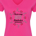 thumbnail image 4 of Inktastic I Love My Sister Diabetes Awareness Women's V-Neck T-Shirt, 4 of 5