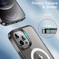 thumbnail image 6 of JETech Magnetic Case for iPhone 12 Pro Max 6.7-Inch Compatible with MagSafe Wireless Charging, Shockproof Phone Bumper Cover, Anti-Scratch Clear Back (Black), 6 of 7