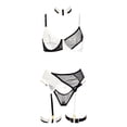 thumbnail image 4 of Gibobby Conjunto de lencería Ropa Interior Divertida para Mujer, Escote En V Profundo, Encaje Sexy, Vestido Transparente, Vestido para Conjuntos De Lencería(Negro, CH), 4 of 5