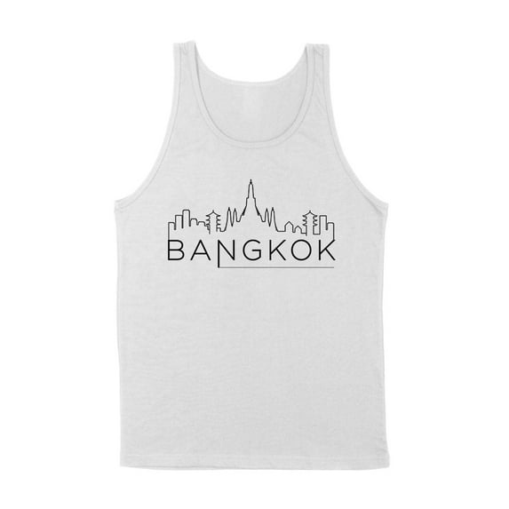 Skyline Bangkok Tank Top Unisex Large White