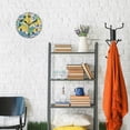 thumbnail image 4 of Yayeee 10" Wall Clock Battery Operated Quartz Round Silent Non-Ticking Home Decor, Yellow Mountains, 4 of 6