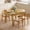 Oak, variant on 55" Solid Wood Folding Dining Table for 4-6 People. Oval Drop Leaf Dining Table, Small Extendable Kitchen Table for Living Room, Dining Room, Space Saving