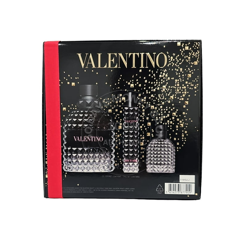Valentino Uomo Born in Roma Men's Cologne Perfume - 3 Pc Eau de