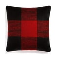 thumbnail image 4 of Martha Stewart Collection Classic Buffalo Check, Super-soft Knit Square Decorative Pillow, 20 Inch, Red, 4 of 4