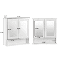 thumbnail image 4 of GZXS Bathroom Cabinet with Mirror, Wall Mounted Medicine Cabinet with Adjustable Shelf, Storage Cabinet for Kitchen, Living Room, White, 4 of 8