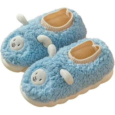 

CoCopeaunt Cute Furry Sheep Slippers for Women Men Fluffy Faux Fur Plush Lining Warm Soft Winter Wrap Heel House Shoes Indoor Outdoor