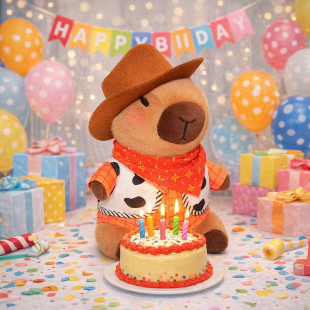 Capybara Plush with 10PCS Clothes & Accessories, 10.2 Inch Dress Up Capybara Stuffed Animal with 2 Hats, 3 Sweaters, 1 Outfit, 2 Bags & 1 Scarf, Cute Plush Toy Gift for Kids Birthday & Christmas