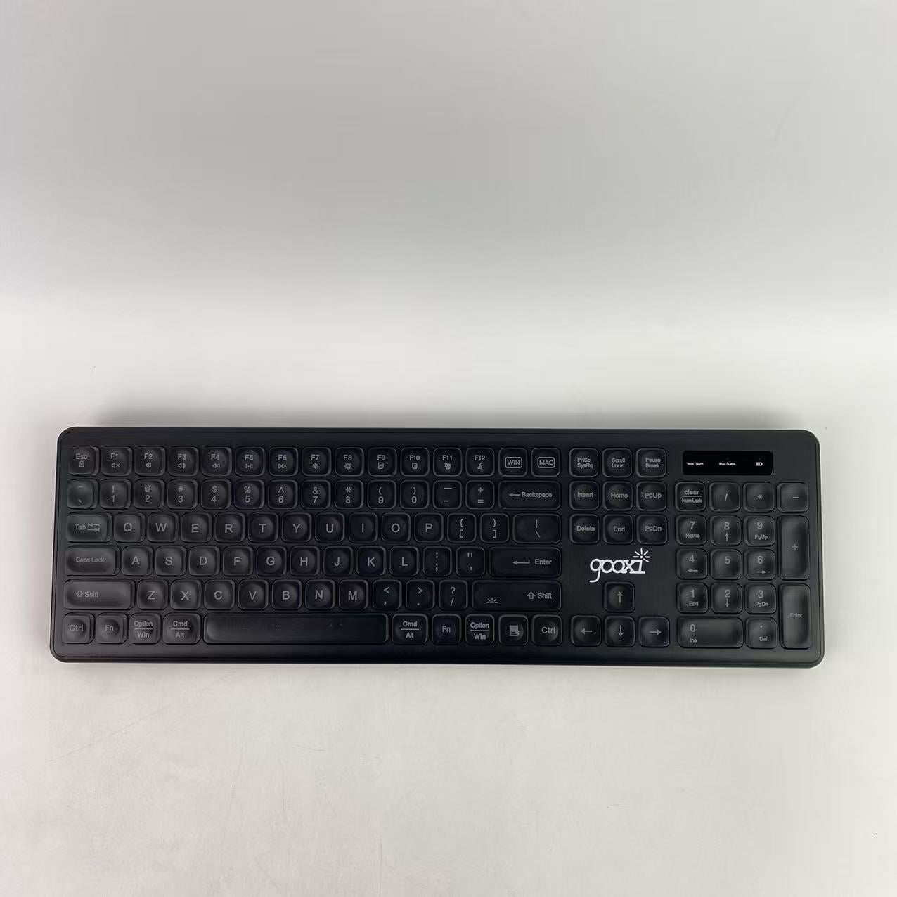gooxi Computer peripheral devices, wireless keyboard, rechargeable and illuminated letters, full-size