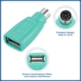 thumbnail image 3 of 4 Pcs PS/2 to USB Port, PS/2 to USB Adapter PS/2 Female to USB Male Adapter for Wired Mouse Keyboard Desktop PC Laptop Notebook, Green, 3 of 7