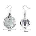 thumbnail image 5 of Yesbay 1 Pair Disco Spherical Earrings Retro 1970s European Style Mirror Balls for Women And able And Chic Accessories, 5 of 7