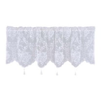 White Short Sheer Curtains for Small Windows,1 Panels Set Solid Voile Drapes Window Sheer Curtains for Bedroom Bathroom Kids Room Kitchen 51.96x18.11in