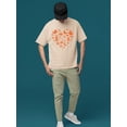 thumbnail image 2 of Halloween Witch and Ghost Heart Design Graphic - Men's T-shirt, 2 of 4