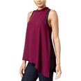 thumbnail image 1 of Camiseta sin mangas asimétrica Rachel Roy Mujer Púrpura X-Large, 1 of 1
